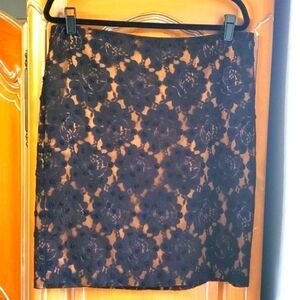 TALBOTS, black lace/beaded skirt. The photos do not show how lovely it i…